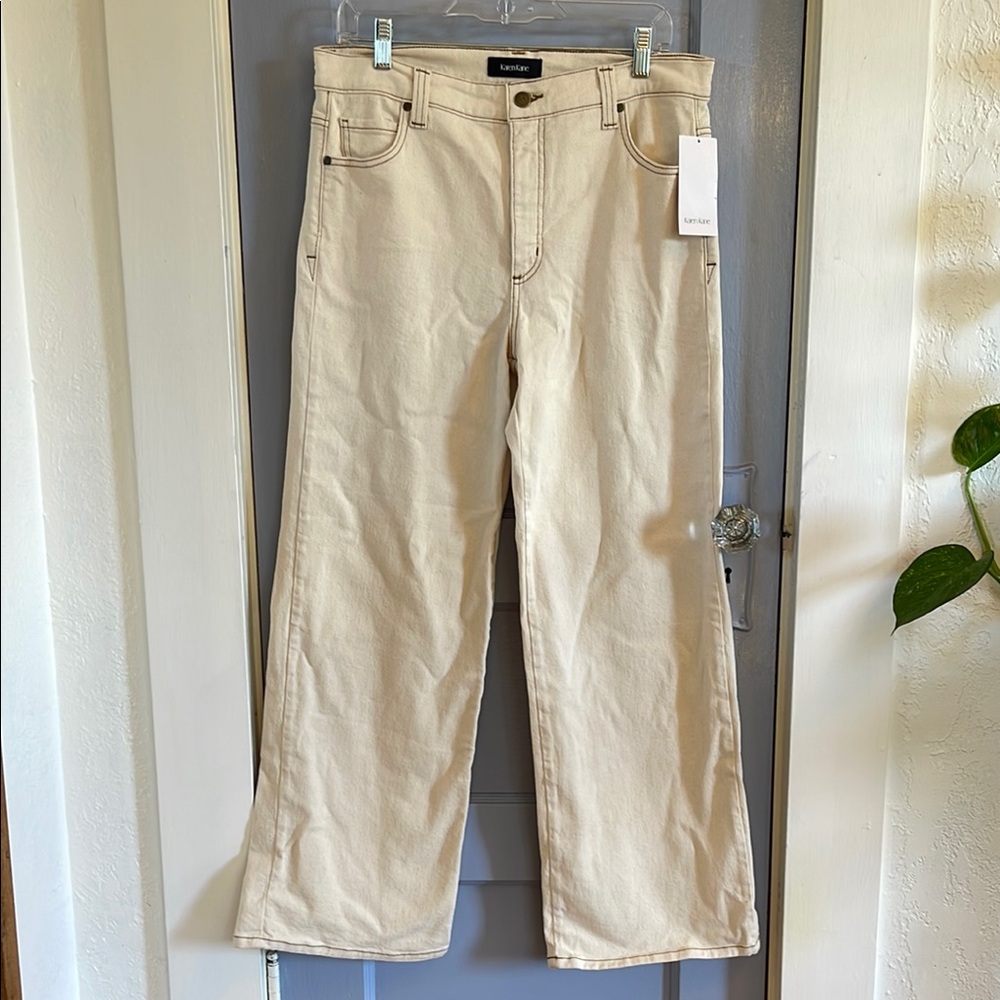 Karen Kane Cream Wide-Leg Pants